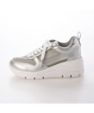 ing <ing>【WEB限定】厚底メッシュスニーカー シルバー