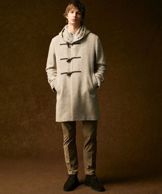 JOSEPH ABBOUD 【尾州産カシミヤブレンド×アルパカ混素材】カシミヤブレンドアルパカヘリンボン ダッフルコート ベージュ系7
