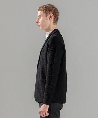 JOSEPH HOMME 新型【洗える】ヴィスコースリンクス 　ニットジャケット ブラック系