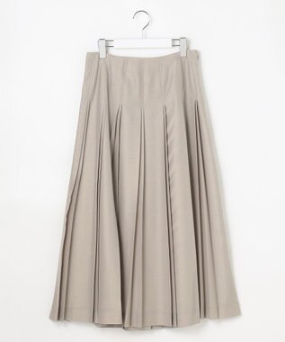 J.PRESS LADIES S エアリースパンボイル プリーツ スカート グレージュ系