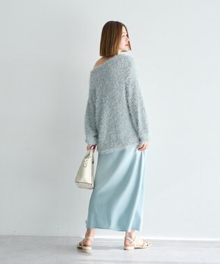 YECCA VECCA サテンフレアスカート Mint