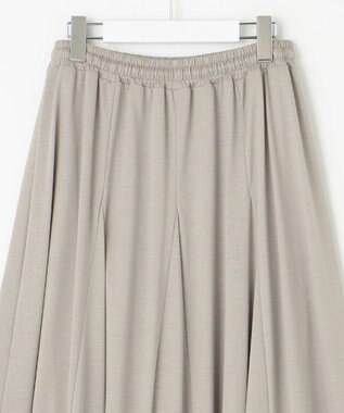 J.PRESS LADIES S 【洗える】ジャージー フレアースカート ベージュ系