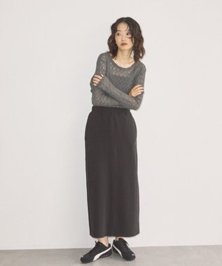 AMERICAN HOLIC Discus 裏毛スカート Black