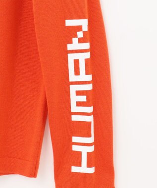 PW CIRCULUS 【WOMEN】【洗える】ベアフェイスモチーフ クルーネック ニット オレンジ系