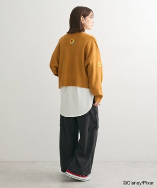 Green Parks トイストーリー／ワッペンショート丈カーディガン Brown