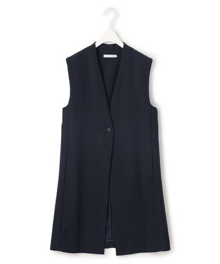 ICB L 【UVケア・接触冷感・速乾・防シワ・洗える】 FluidBackSatin ジレ ネイビー系