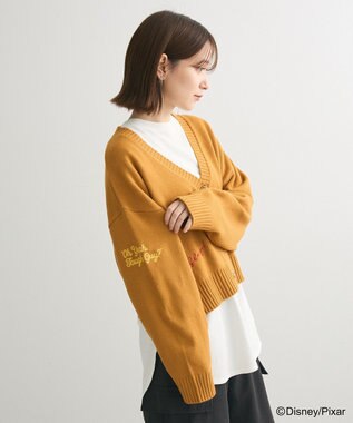 Green Parks トイストーリー／ワッペンショート丈カーディガン Brown