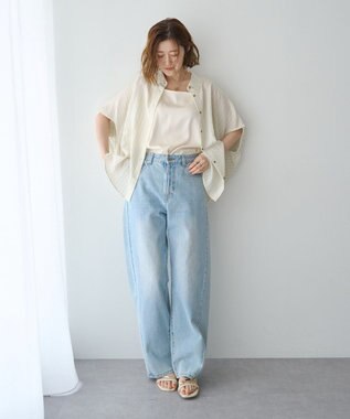 YECCA VECCA ストライプ柄シャツ Ivory