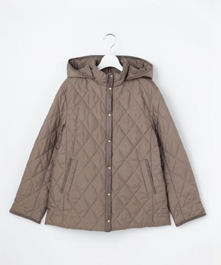 J.PRESS LADIES L 【WEB限定カラーあり】コンパクトタフタキルティング フーデッド コート モカベージュ系