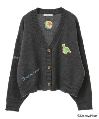 Green Parks トイストーリー／ワッペンショート丈カーディガン Gray Mixture