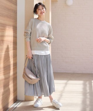 ANY L メッシュプルオーバー サンドベージュ