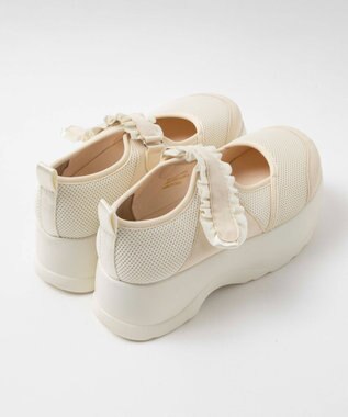 WEGO フリルベルクロシューズ ホワイトアイボリー