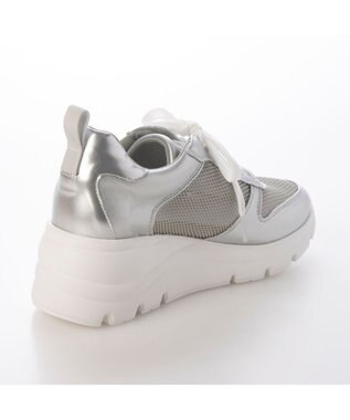 ing <ing>【WEB限定】厚底メッシュスニーカー シルバー