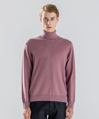 JOSEPH HOMME ピュアカシミヤ　タートルネックニット ピンク系