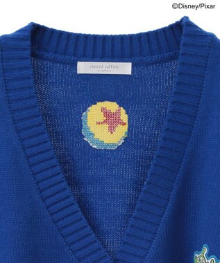 Green Parks トイストーリー／ワッペンショート丈カーディガン Blue