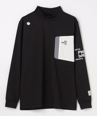 【吸水速乾 / UV遮蔽率99.5% UVカット / ストレッチ】【MEN】ロングスリーブ ポケットモックT ゴルフ