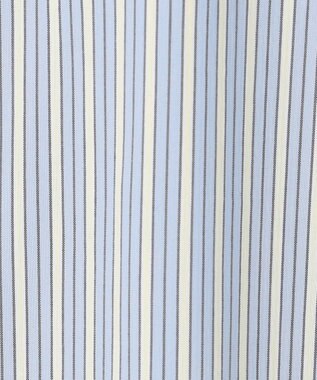 J.PRESS LADIES L 【洗える】BEZコットンナイロン ストライプ シャツカラー ブラウス ブルー×イエローストライプ系1