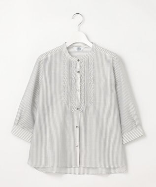 J.PRESS LADIES シアーピンストライプ カットソー オフベース系