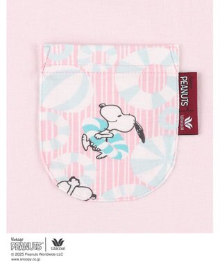 WACOAL ワコール_リラックス＆スリープ パジャマ 3分袖 半袖 8分丈 綿100%(本体) PEANUTS スヌーピー レディース FDT158 /ワコール ピンク