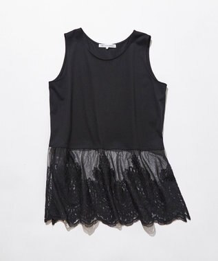 23区 【先行予約】ファインエンブロイダリーコンビ レイヤード カットソー ブラック系