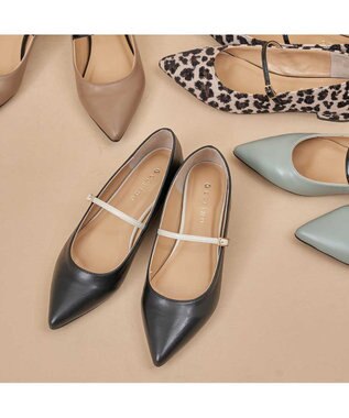 MODE ET JACOMO <carino>【レイン対応】配色ベルトメリージェーン オーク