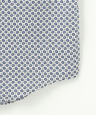 JOSEPH ABBOUD 【キングサイズ・エコ素材】 ヘキサゴンジオメトリックパターン シャツ サックスブルー系5