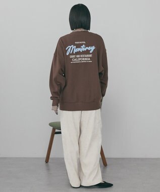 AMERICAN HOLIC サガラ刺繍裏毛プルオーバー Brown