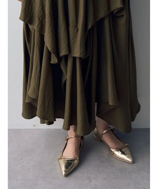 YECCA VECCA アシメデザインスカート Khaki