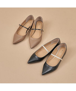 MODE ET JACOMO <carino>【レイン対応】配色ベルトメリージェーン