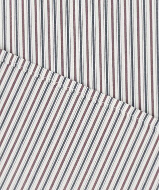 J.PRESS LADIES 【洗える】BEZ C/Ny ドビーストライプ フリルネック ブラウス ネイビー系1