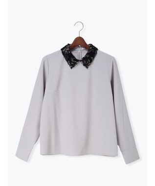 Te chichi レースカラーブラウス グレー