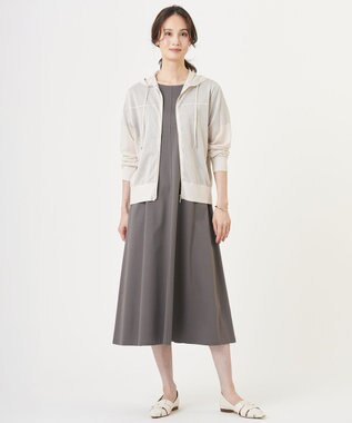 J.PRESS LADIES S コットンスムース ワンピース モカ系