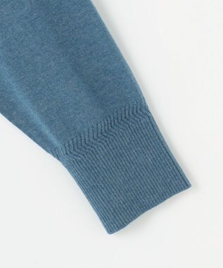 JOSEPH ABBOUD 【チクチクしない/イージーケア/3シーズン対応/サスティナブル】SNOWY  スタンドジップカーディガン ターコイズブルー系