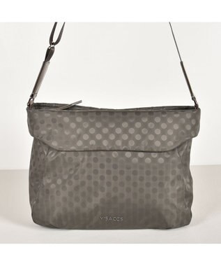 Y'SACCS PolkaDots口折れショルダー　Mサイズ グレー