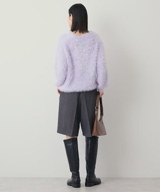 AMERICAN HOLIC Vネックシャギーニットプルオーバー ライラック