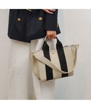 UNBILLION cachecache 太ショルダー付き2wayテープトートバッグ ベージュ