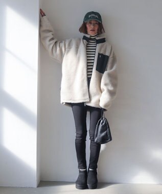 WEGO 【2025年秋冬新作アイテム/ユニセックス着用ITEM/SMLサイズ展開】ボアブルゾン ベージュ