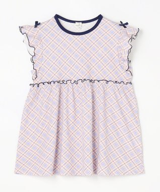 組曲 KIDS 【150-160㎝】 サマーチェックチュニック ピンク