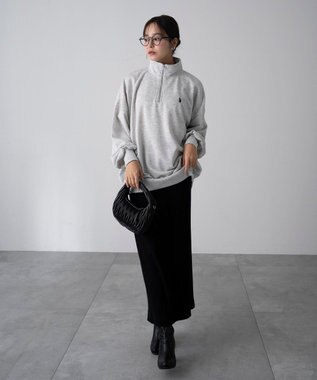 WEGO 【WEB限定/25年秋冬新作/ユニセックス着用ITEM】別注USPOLOハーフZIPPO 杢グレー