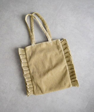 Green Parks ・ＱＵＯＮ　ラメフリルシンプルトート Gold