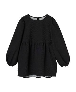 Green Parks ・ＥＬＥＮＣＡＲＥ　ＤＵＥ　フクレジャカードブラウス Black