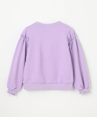 ANY KIDS ネコシルエット裏毛トレーナー ラベンダー