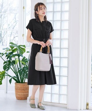 Tiaclasse バンブーハンドルバッグ ベージュ