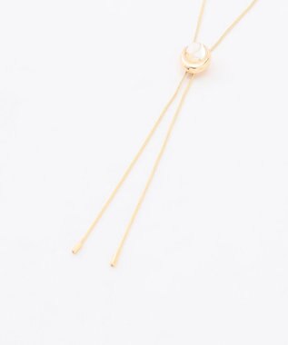 ANY クリアトップラリエットネックレス ゴールド