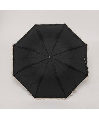 UNBILLION カシュネ cachenez / 【晴雨兼用】【日傘】UV カット率99％以上 PUバイカラーフリルトップレス折りたたみ傘 ブラック