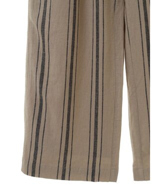 CRAFT STANDARD BOUTIQUE リネンレーヨンストライプイージーパンツ Stripe Beige