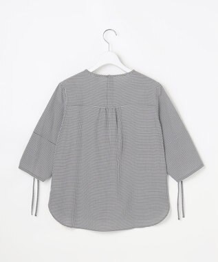 J.PRESS LADIES L 【一枚で着映え】アセVisギンガム ギンガム ブラウス ブラックチェック系