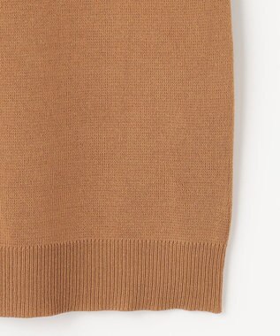 ANY 【マシンウォッシュ】モックネックパフスリーブニット キャメル