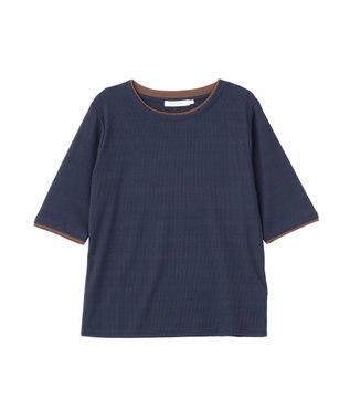AMERICAN HOLIC シアーリブ配色プルオーバー Navy