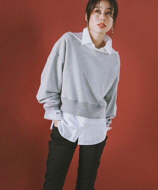 組曲 S 【ボウタイ付き】メッセージシャーティング シャツ アイボリー系